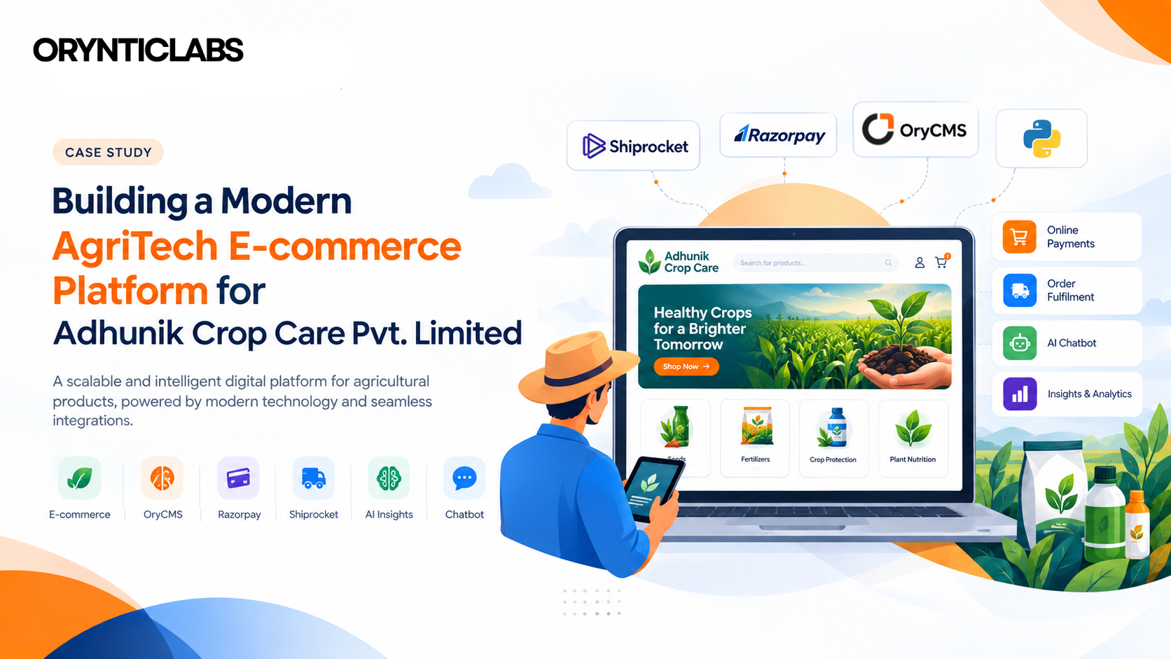 Delivered a modern e-commerce platform specifically designed around agricultural products and customer needs.