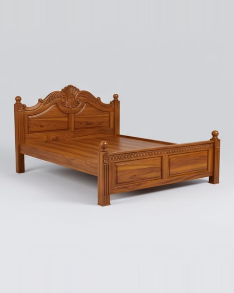 Carved Headboard Bed