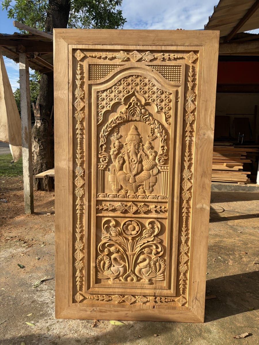 Ganesh Carved Door