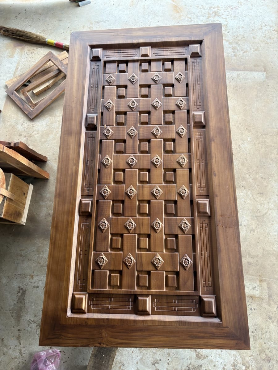 Chequered Block Door