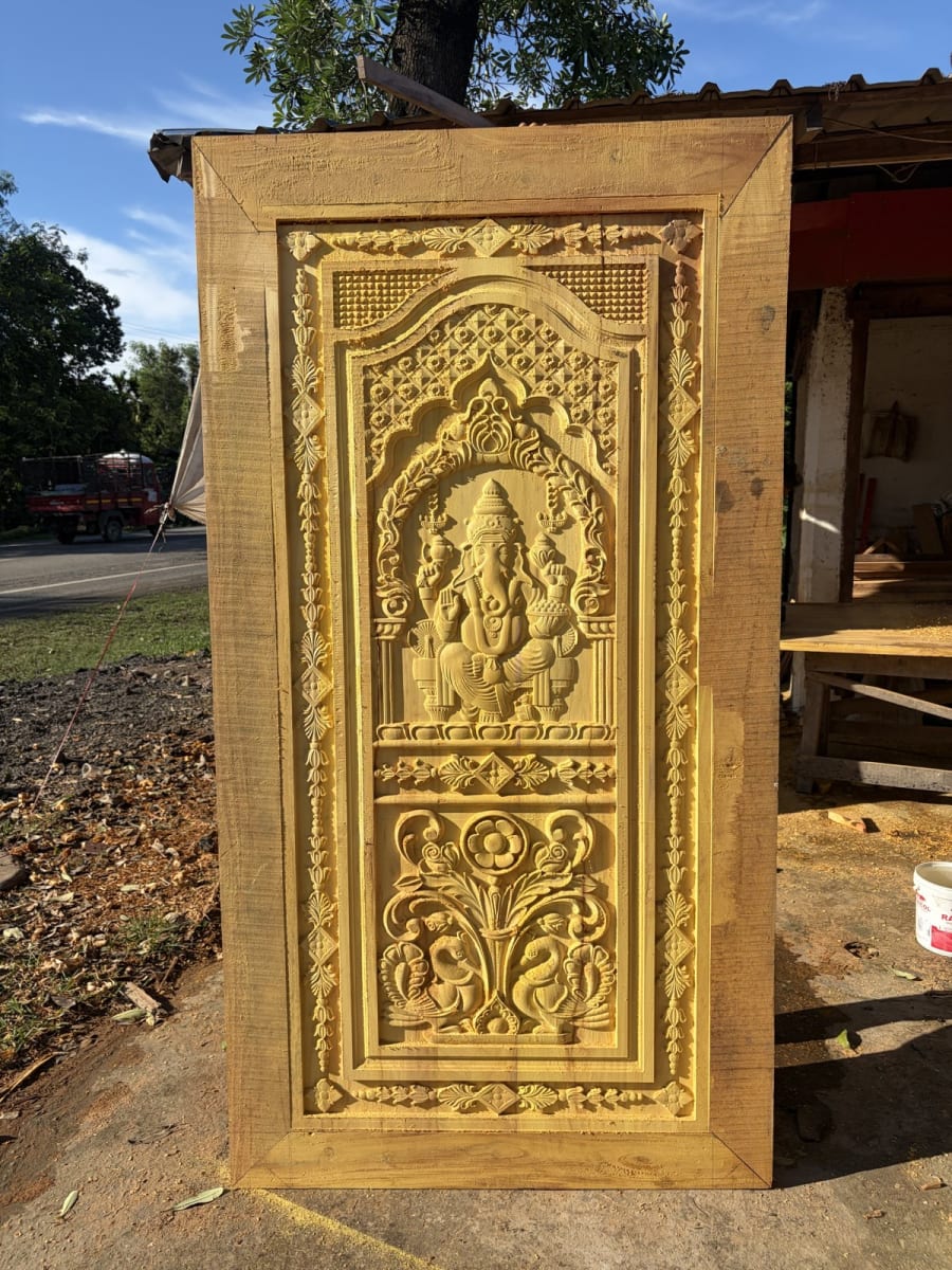 Ganesh Carved Door