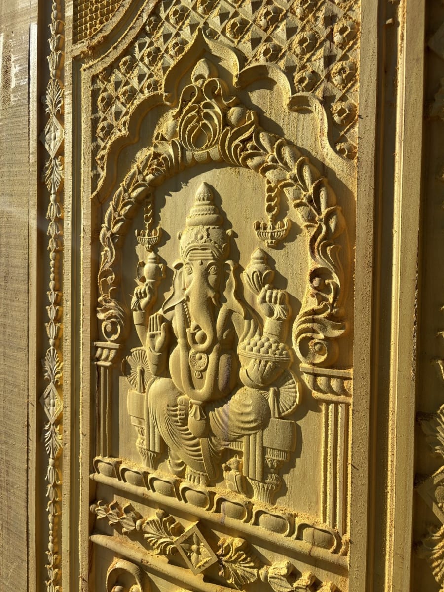 Ganesh Carved Door