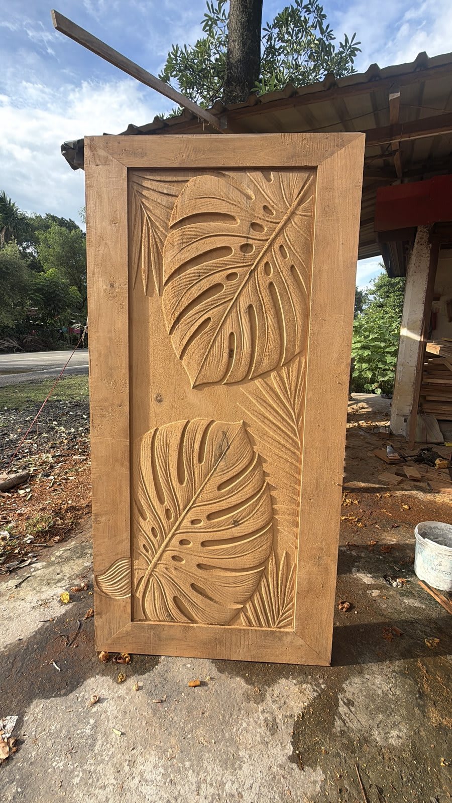 Monstera Leaf Door