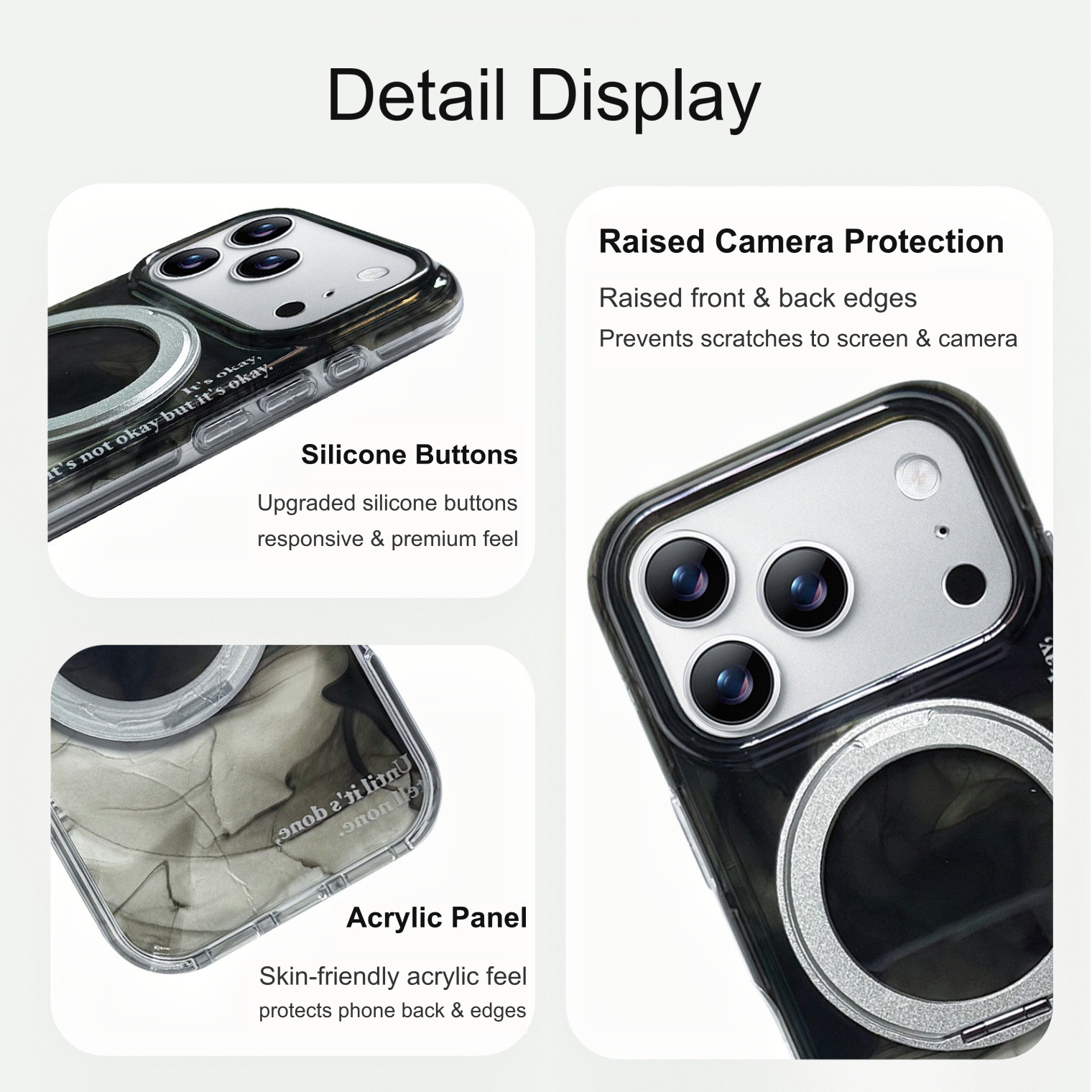 Ink Gradient Magnetic Stand Case for iPhone 15 / 16 / 17 Series - view 4