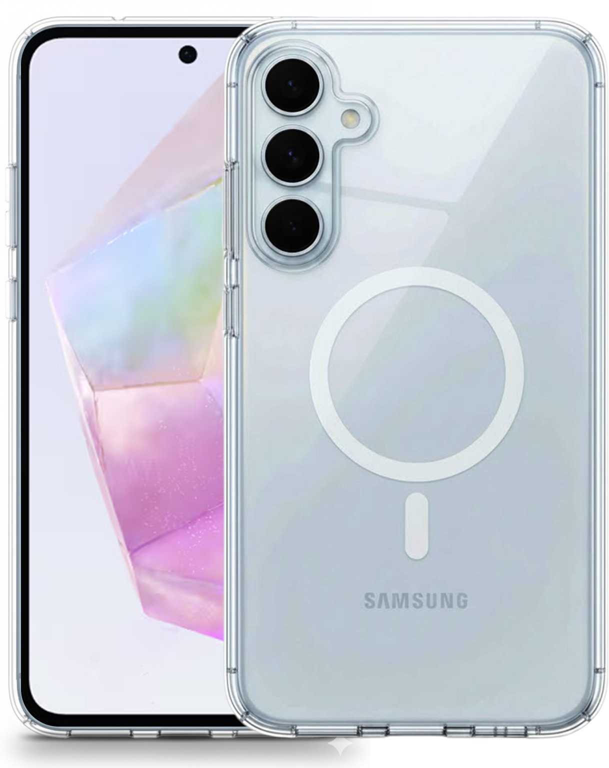 Samsung Galaxy A55 5G Hybrid Phone Case – Hard Back Cover with Soft TPU Sides