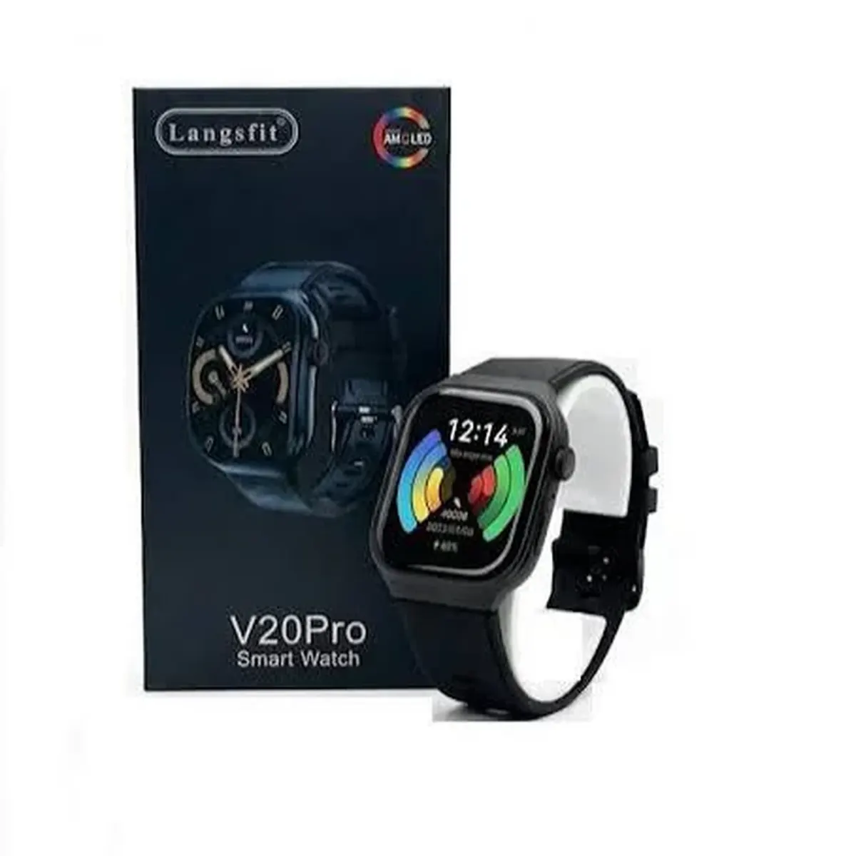 Langsfit V20 Pro 2.09″ AMOLED Smartwatch – NFC + Calling