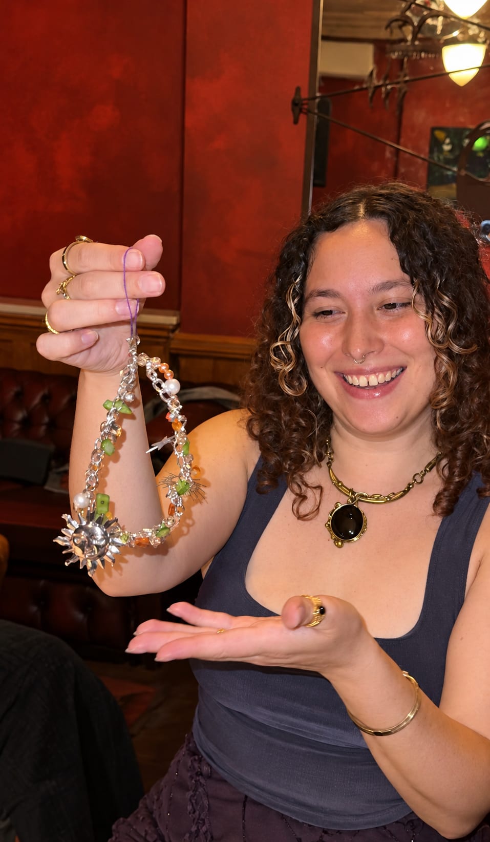 Jewellery making at an ADC creative workshop