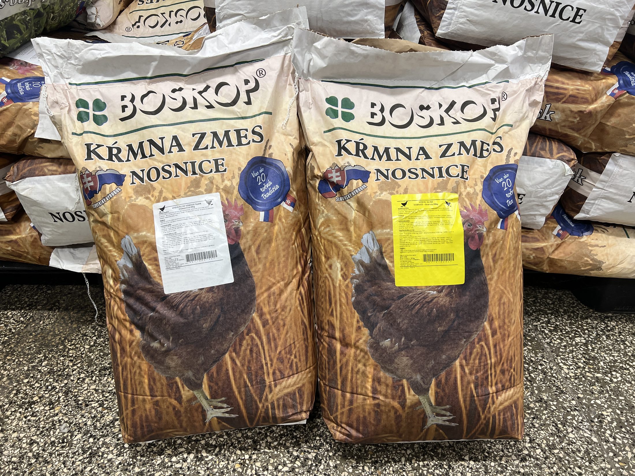 Vrecia kŕmnej zmesi Boskop pre nosnice