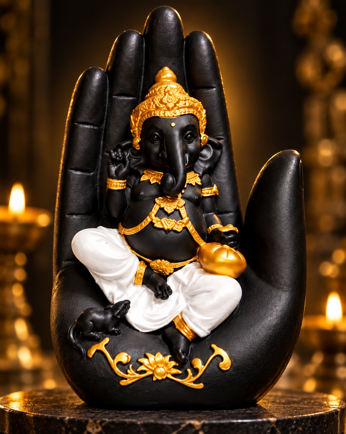 Premium black & gold finish