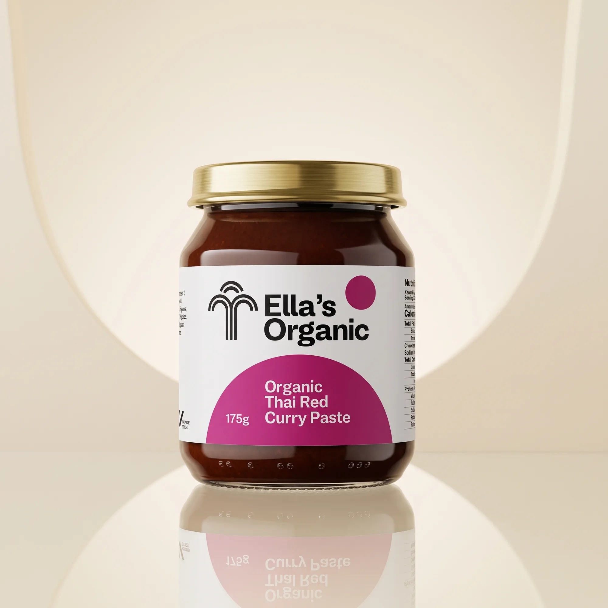 Thai Red Curry Paste 175g jar on a reflective glass surface — from Agromel UK