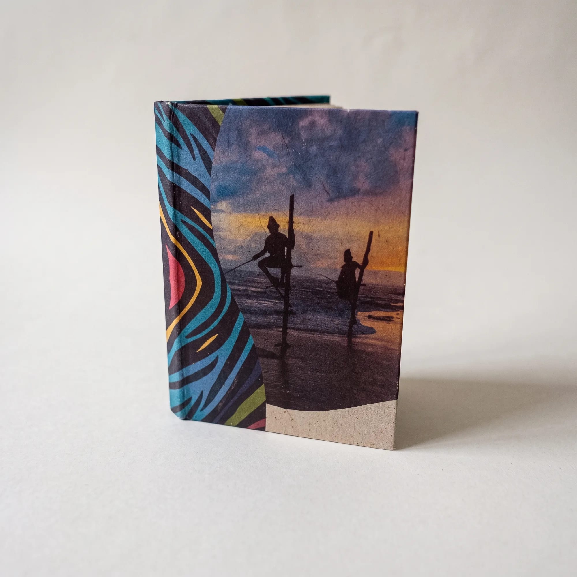 Eco-Friendly Notebook — Stilt Fishermen A6 front cover — made in Sri Lanka, from Agromel UK