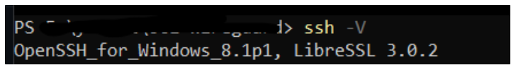 ssh version