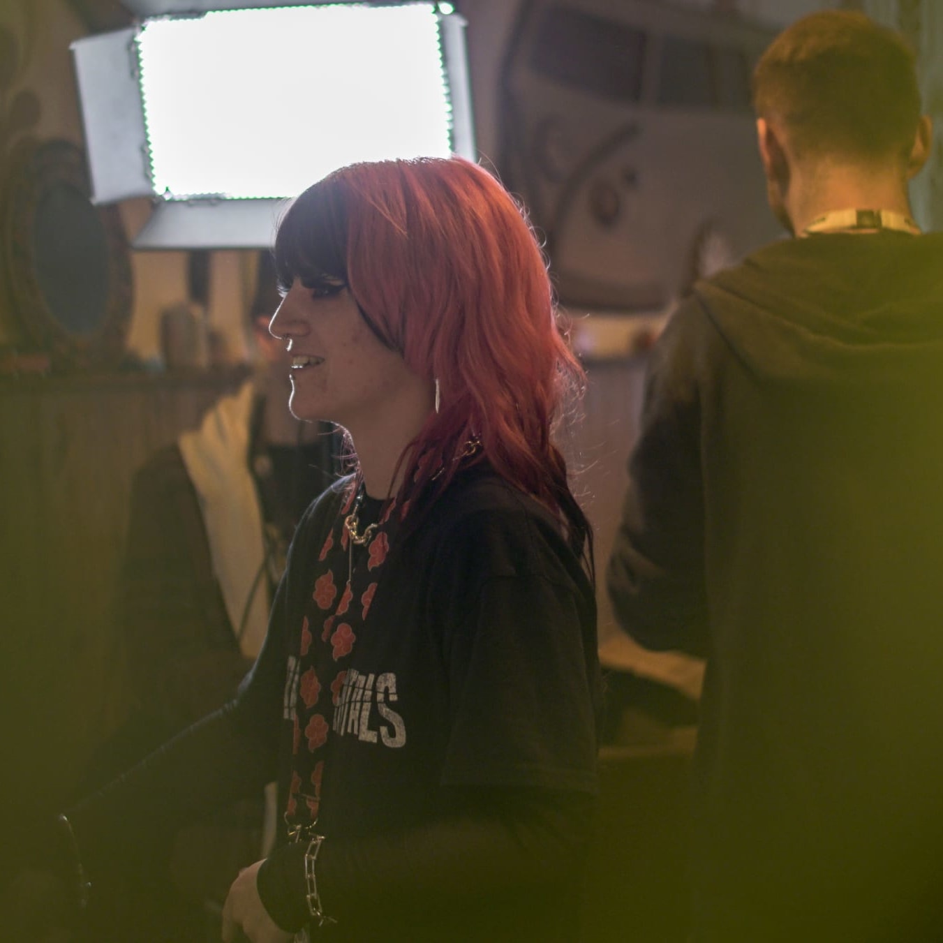 On set for "The Fragmentals"