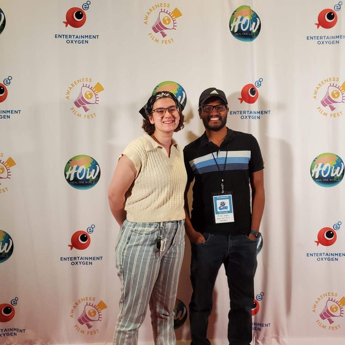 Director, Sripal Sama and Actor, Sabrina Ariss at Awareness Film Festival for How Is That for a Monday?