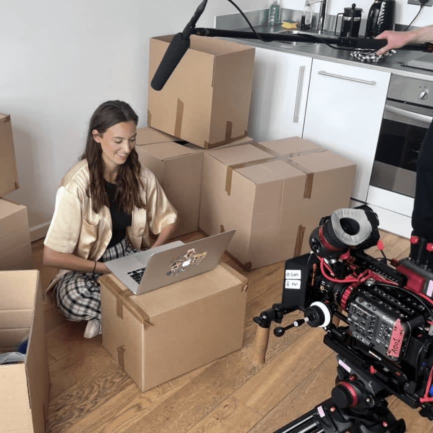 Behind the scenes of "Moving On"
