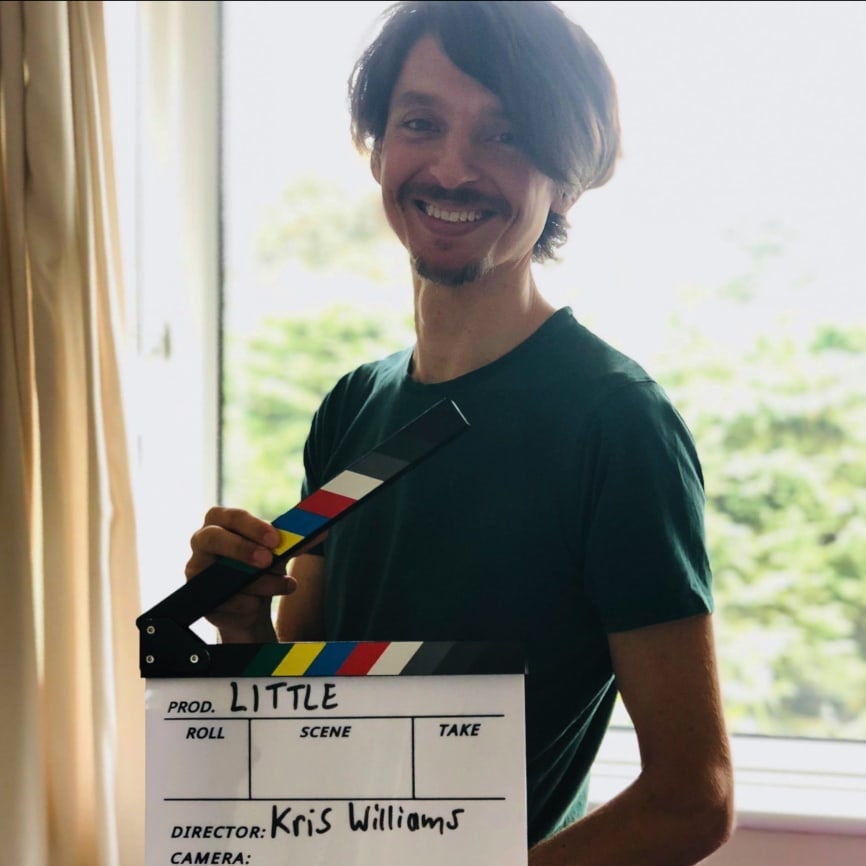 Kris Directing on set