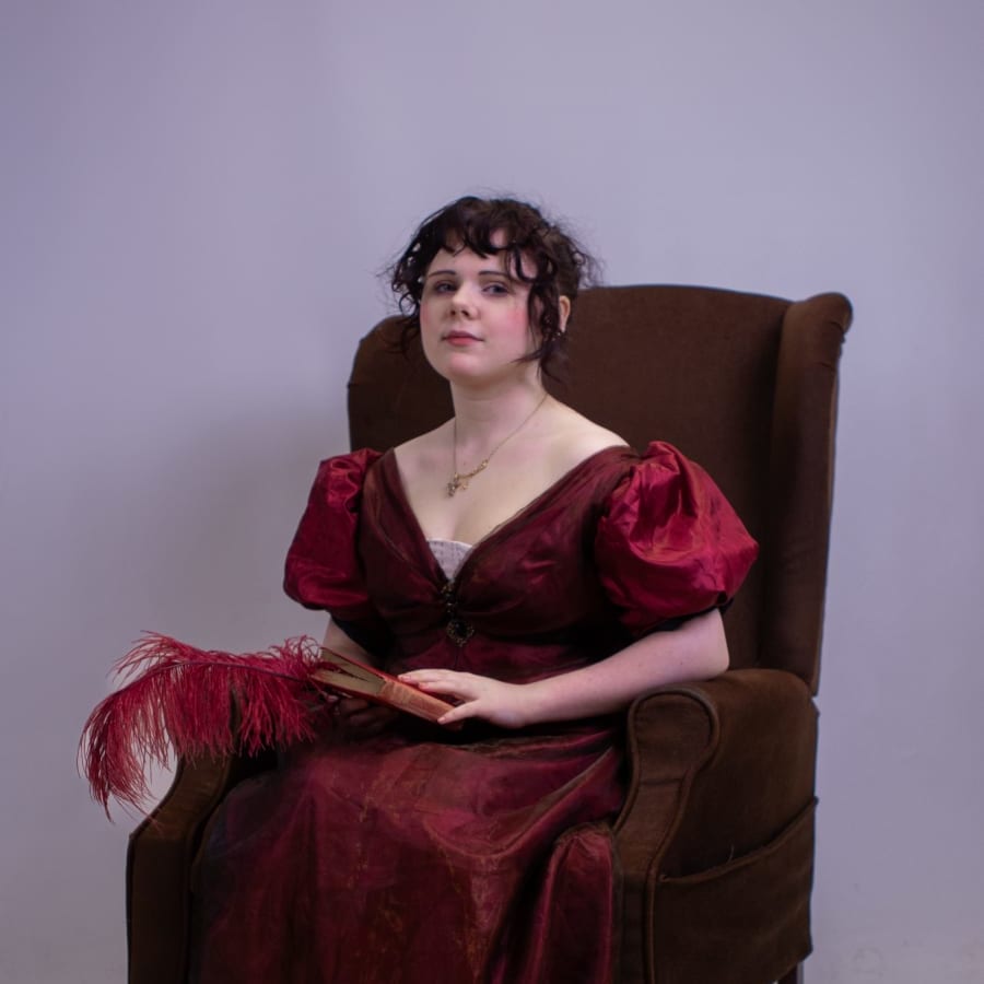 1810s evening gown made/modelled by me -photo by Ben Wallbridge