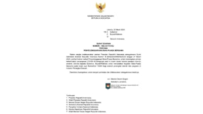 Surat Edaran Kemendagri kepada Kepala Daerah.