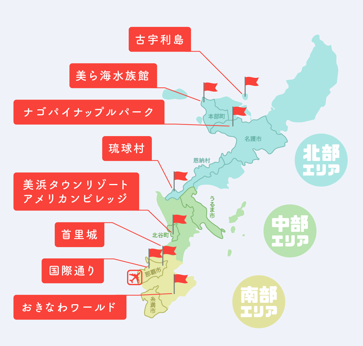 沖縄観光マップ