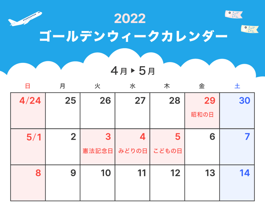 2022年】ゴールデンウィークはいつ？最大何連休？渋滞情報や上手な ...