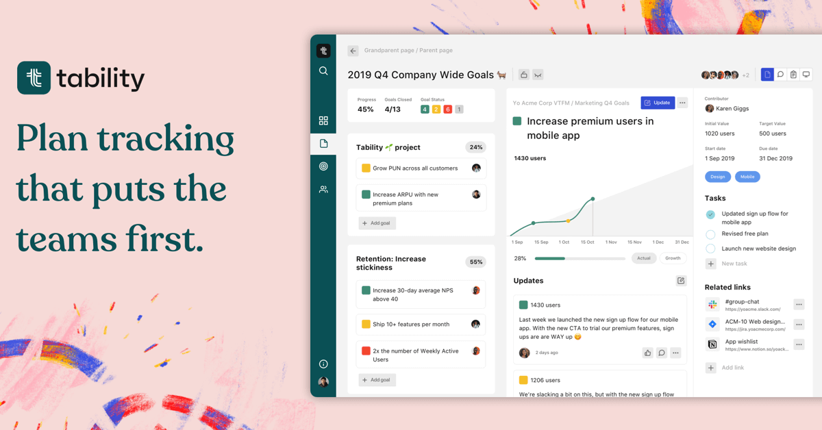 Tability | Simple goal-tracking for your OKRs, KPIs and projects
