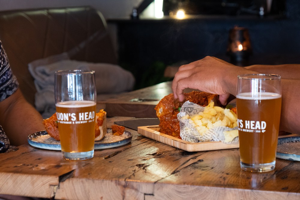 South African dishes and house brewed beer at Amsterdam restaurant Lion's Head