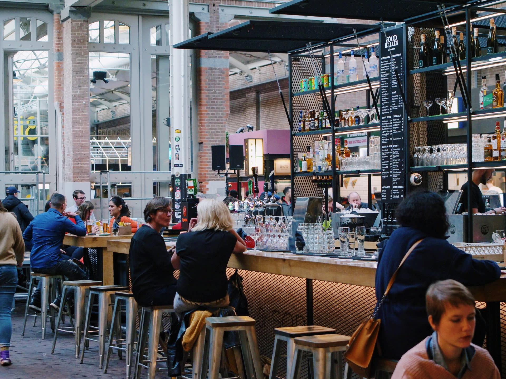 Beautiful open space with high ceilings, and brick walls at the best Amsterdam restaurant- FENTO, Mexican food