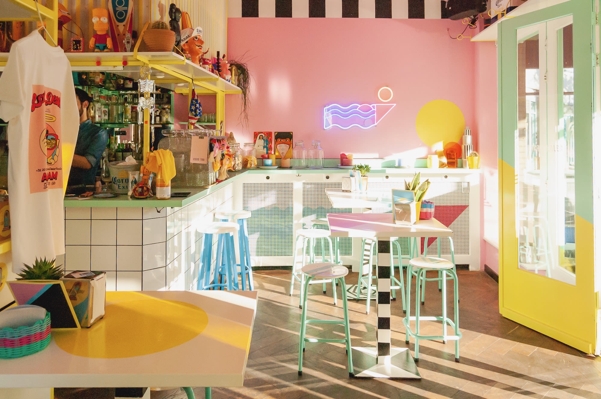 Funky interior of Amsterdam best restaurant Local Dealer