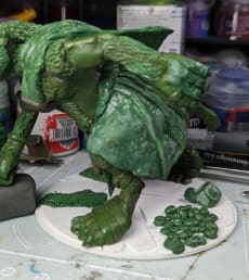 Large Scale Green Stuff Scarc Model for Final Earth hand sculpted by Dave Parrish, For the Final Earth Game Sytem by Final Games UK.