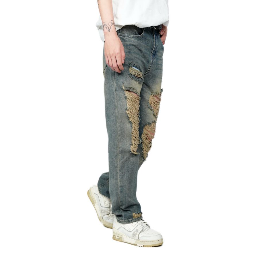 Quần ống suông Xanh Rách SR7712