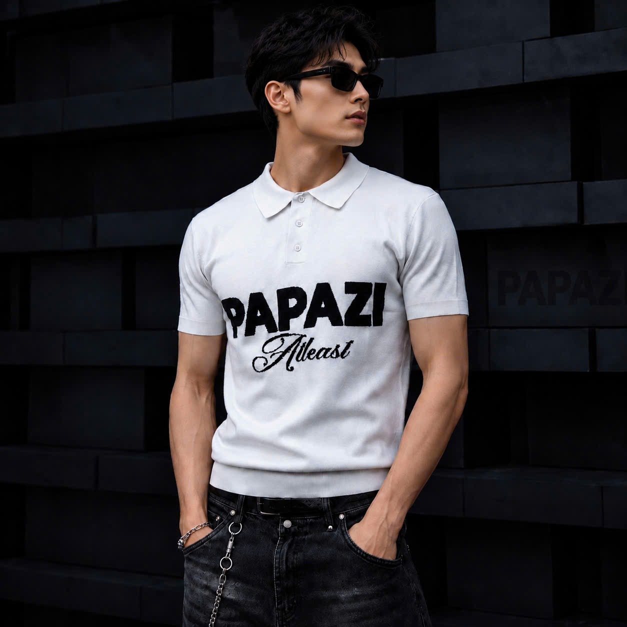 Áo len POLO PL0001 Form BOXY Chất Vải Dệt Kim 95% Cotton, mát mịn PAPAZI