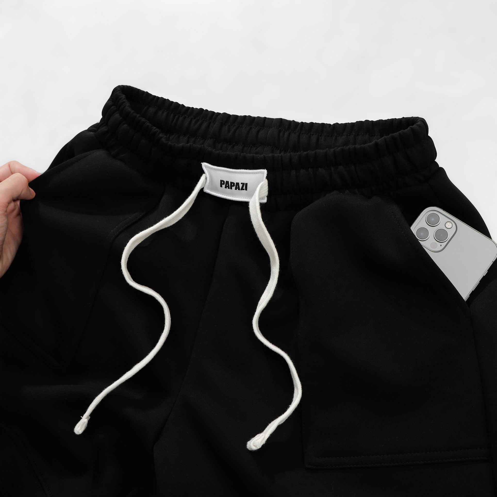 Quần short nỉ QSN00002 PAPAZI Unisex 2 Da 350gsm , chất mền mịn , co giãn thoải mái
