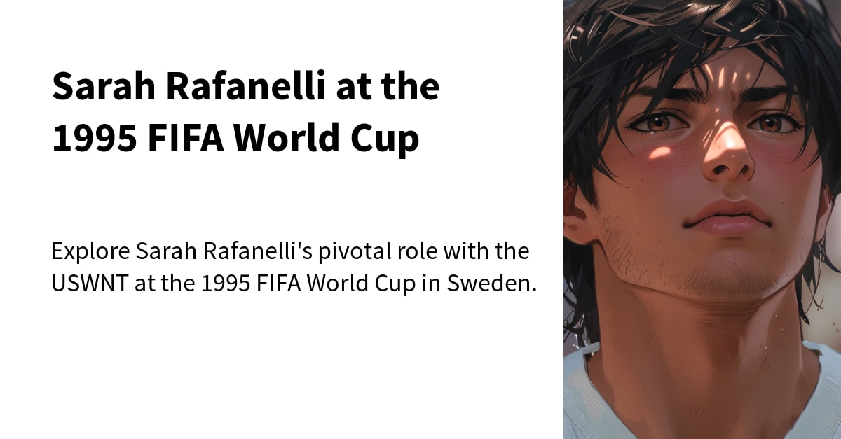 Sarah Rafanelli at the 1995 FIFA World Cup
