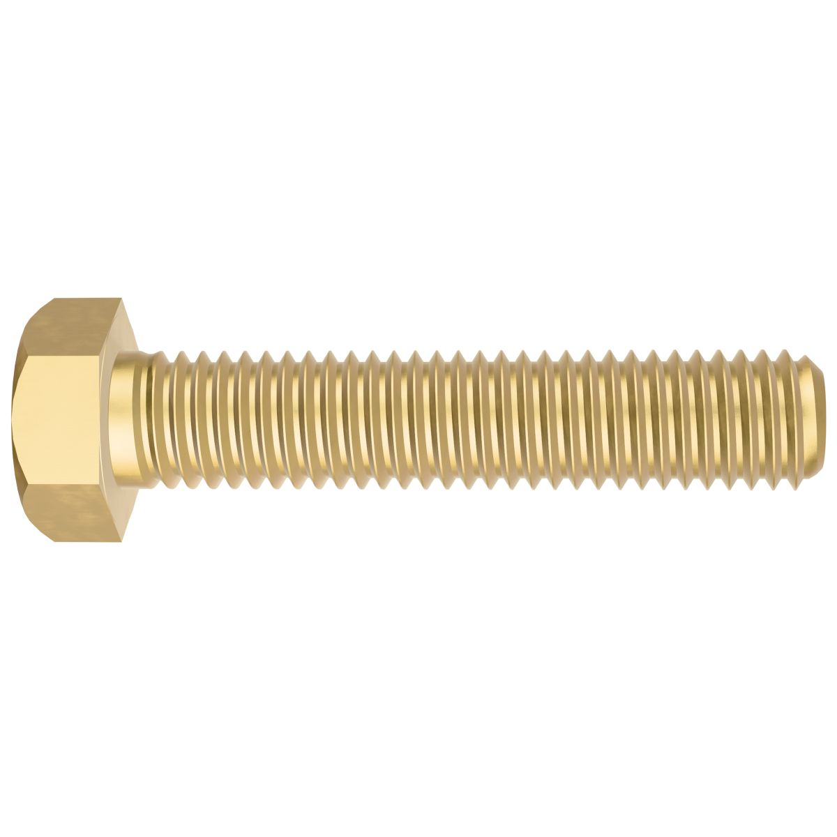 1-1/4"-7 x 2-1/2" Hex Cap Screw - SAE J429 Grade 8 Coarse Thread Zinc Yellow