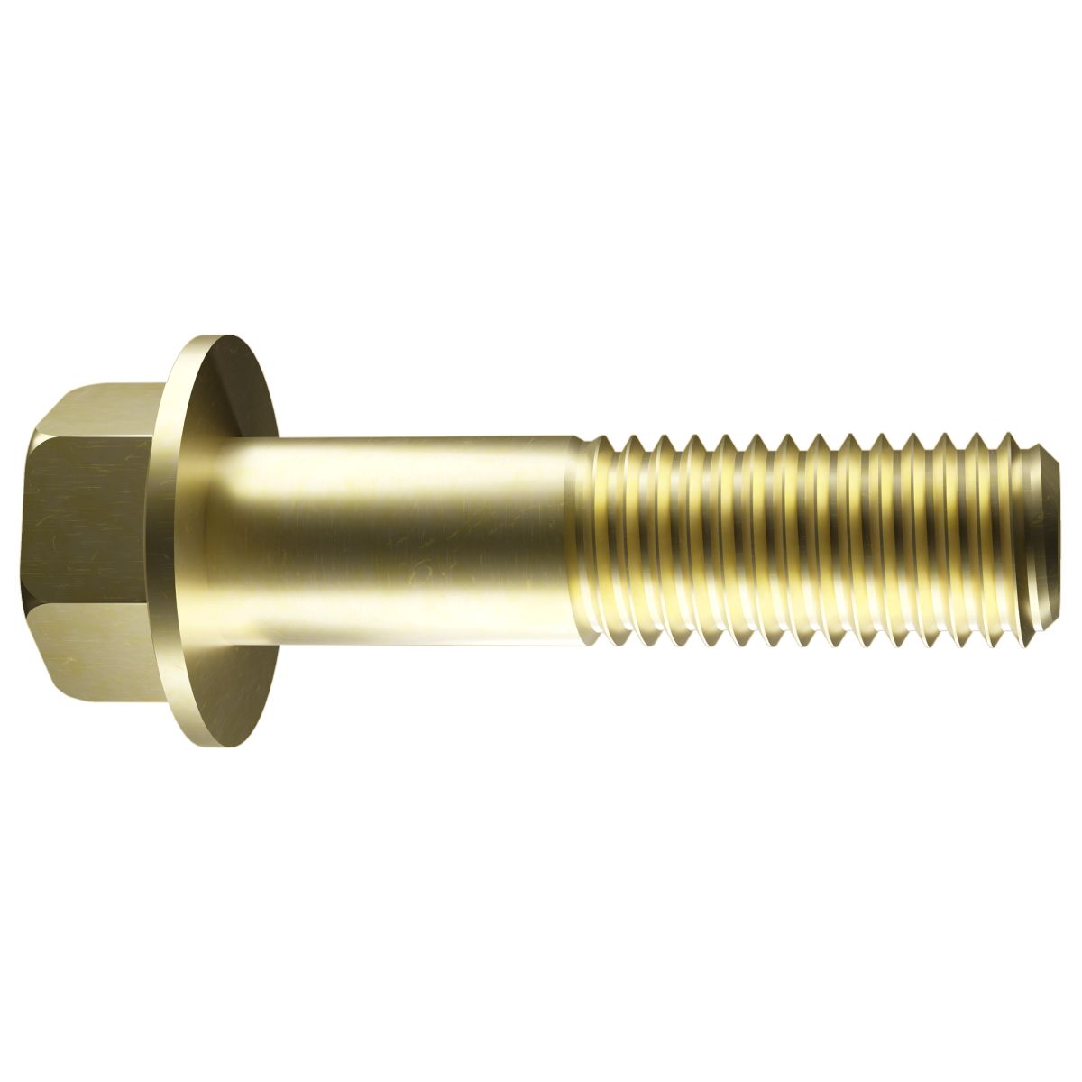 5/8"-11 x 1-1/2"  Flange Cap Screws - SAE J429 / IFI-111 Grade 8, Zinc Yellow, 25/PKG