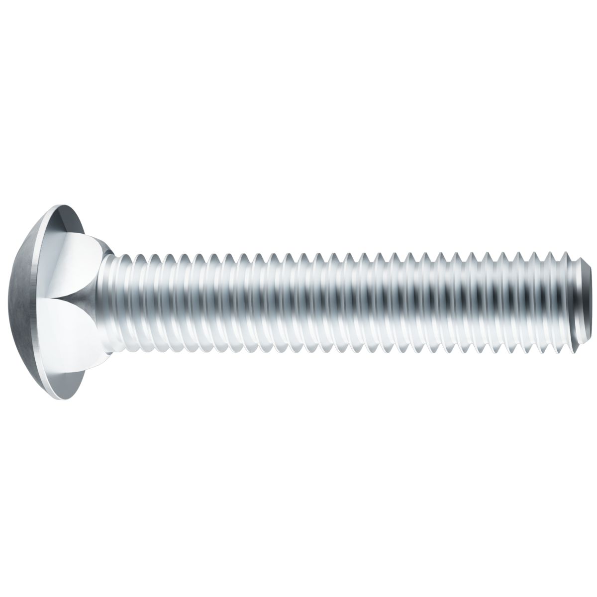 3/8"-16 x 5" Carriage Bolt - SAE J429 Grade 5 Coarse Full Thread Zinc 50/PKG