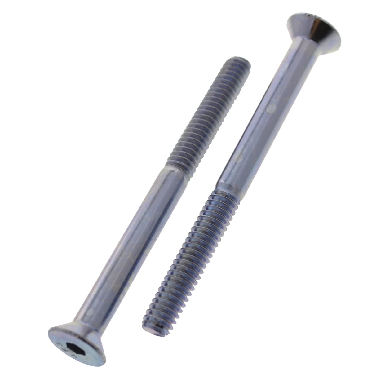1/4"-20 x 3" Flat Head Socket Cap Screws — Alloy Steel Heat Treated, Coarse Thread, Zinc, 100/PKG
