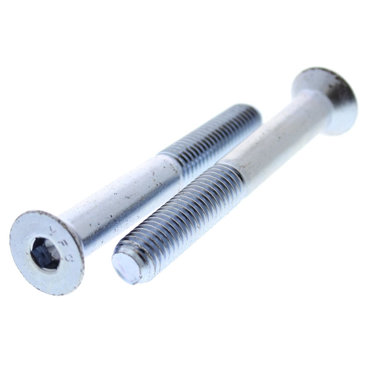 1/2"-13 x 4" Flat Head Socket Cap Screws — Alloy Steel Heat Treated, Coarse Thread, Zinc, 25/PKG