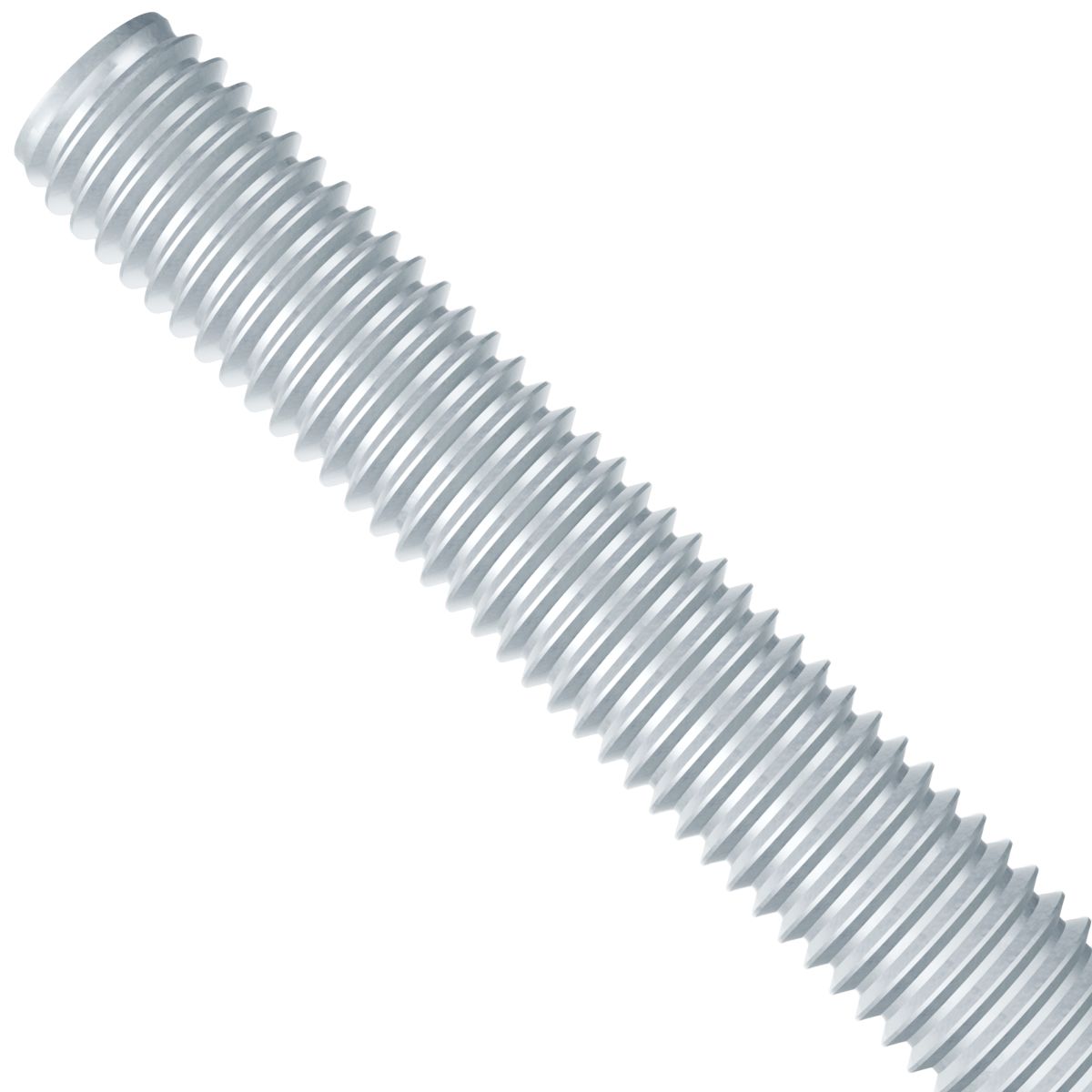 Rivercity M7-1.0 Coarse Threaded Rod – 13 Inch Length, Grade 8.8 Steel, Zinc Finish, With 2 Nuts