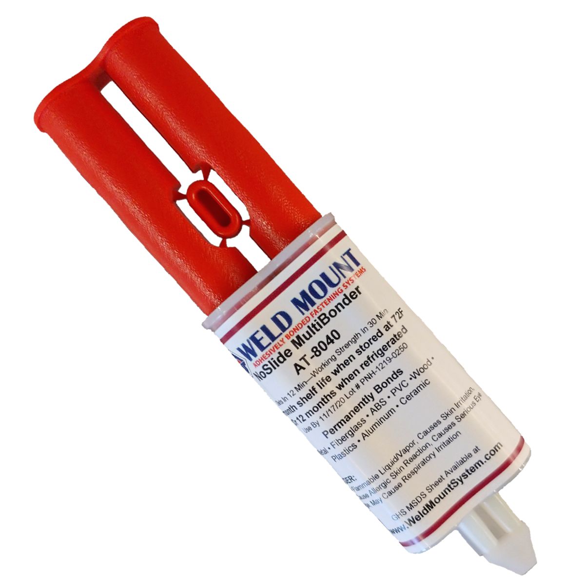 Weld Mount AT-8040 No Slide Multi Bonder Acrylic Adhesive— 30 ml Cartridge