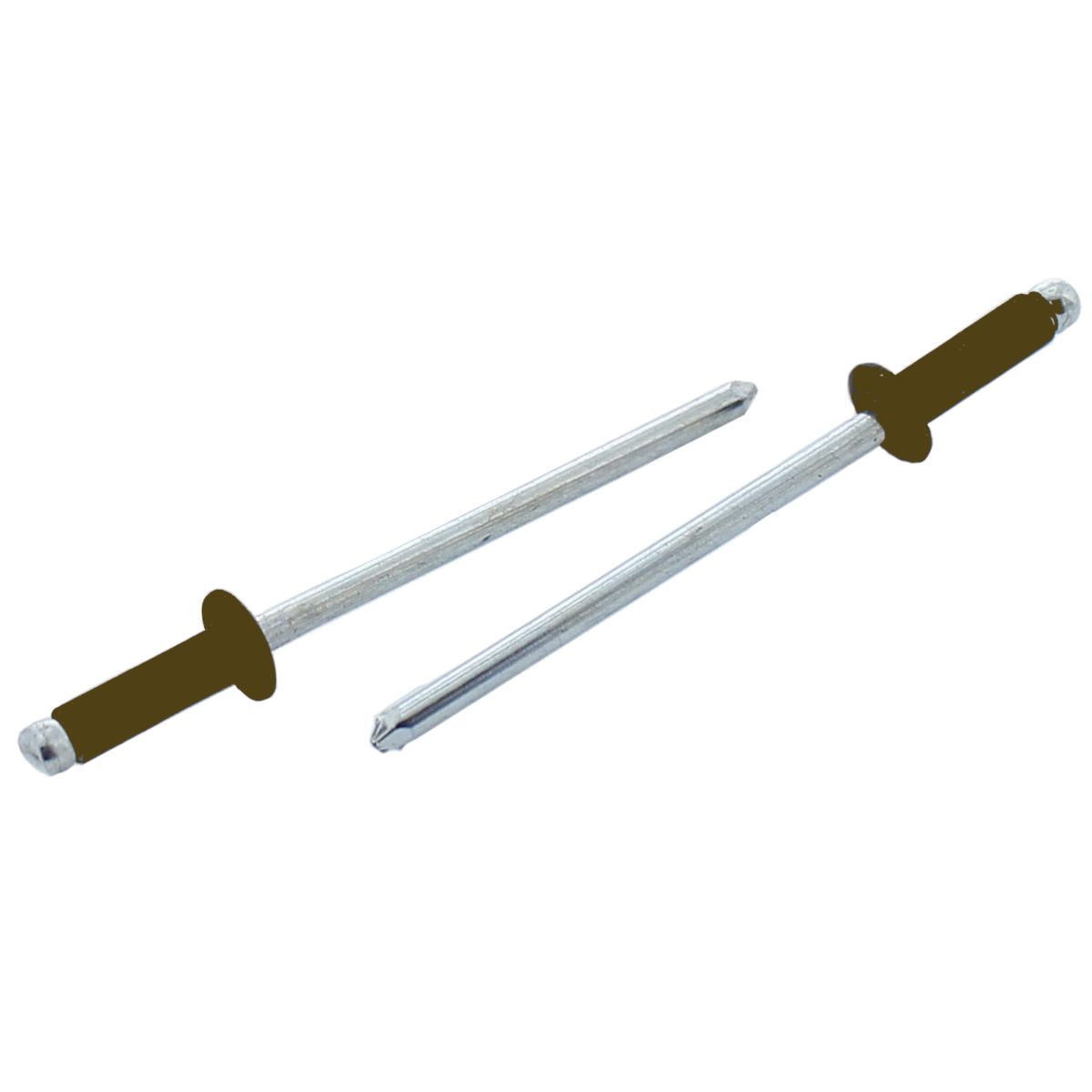 SB4-2 Brown, 1/8" Dome Head 1/16"-1/8" Grip Blind Rivets - Steel Rivet/Steel Mandrel 500/PKG