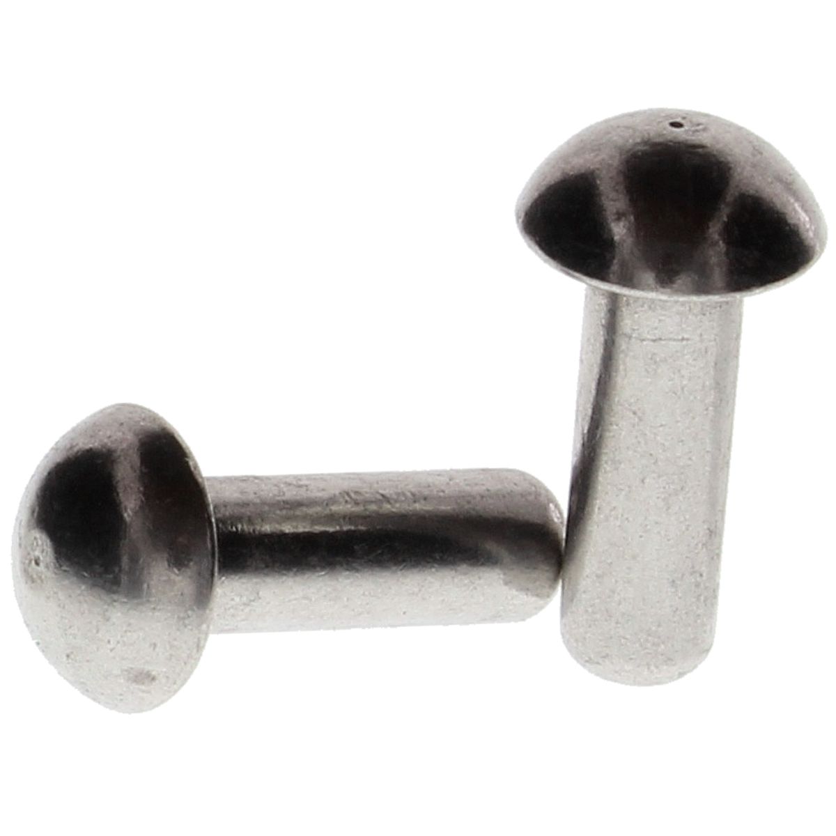 1/4" (.250") x 3/4" Hard/Dimple, Solid "Buck" Rivets — Aluminum Round Head, 1 lb./PKG