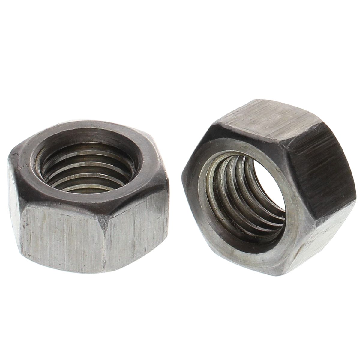 1-1/8"-7 Left Hand Hex Nuts — Plain, Grade SAE J995 Grade 5, Coarse, 1/PKG