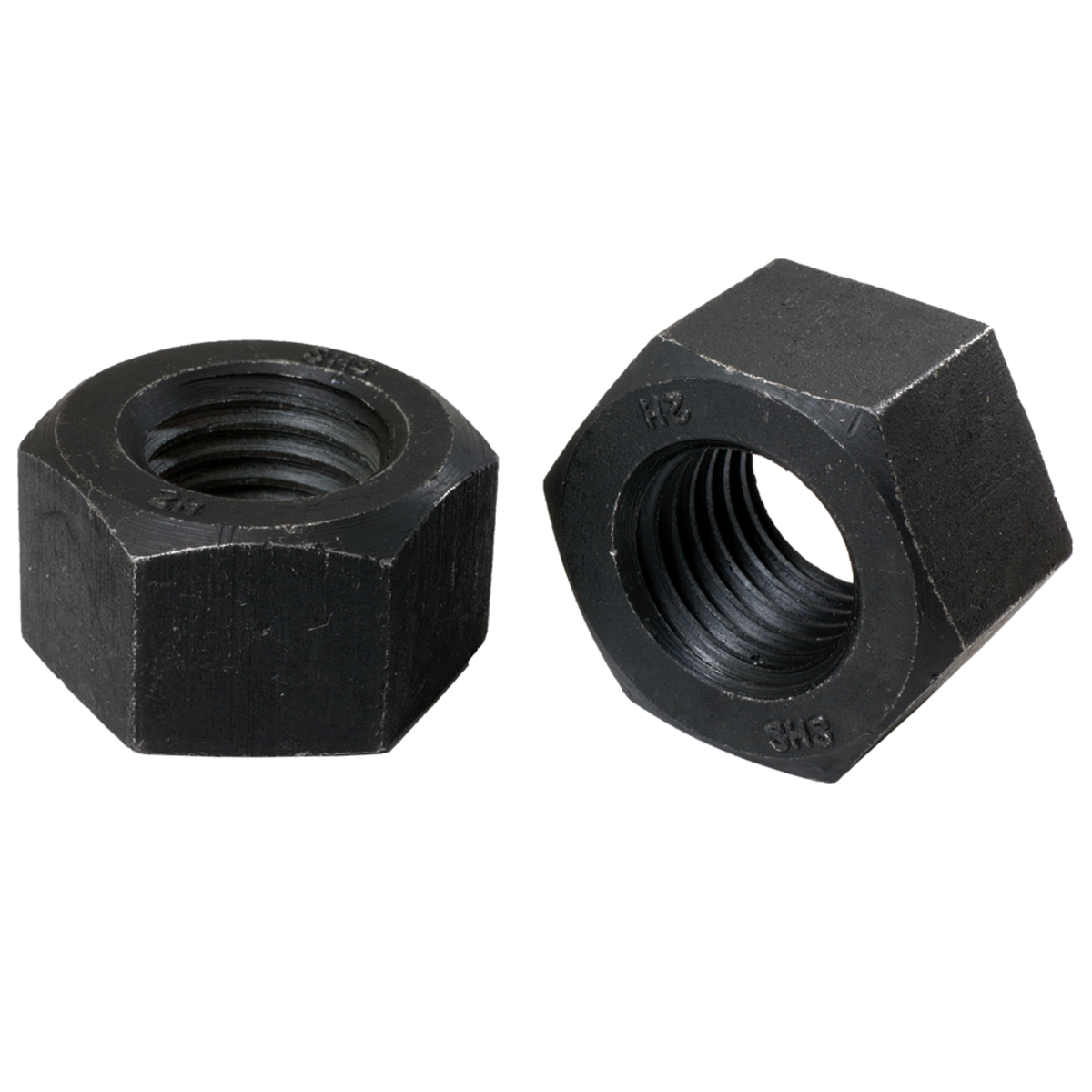 1-1/4"-12 Heavy Hex Nuts — ASTM A194 Grade 2H, Plain - Fine, 1/PKG