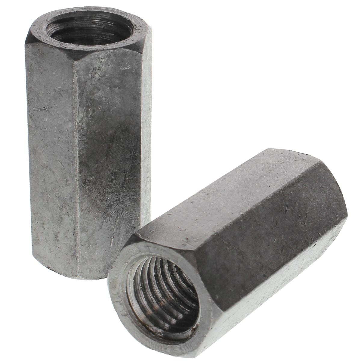 3/4"-10 x 2-1/4" Hex Coupling Nuts — ASTM A563 Grade A, Galvanized, Coarse, 15/PKG