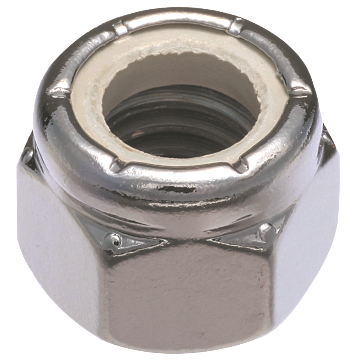 1"-14 Nylon Insert Lock Nuts — Grade 2 ASME B18.16.6, Zinc, Fine, 10/PKG