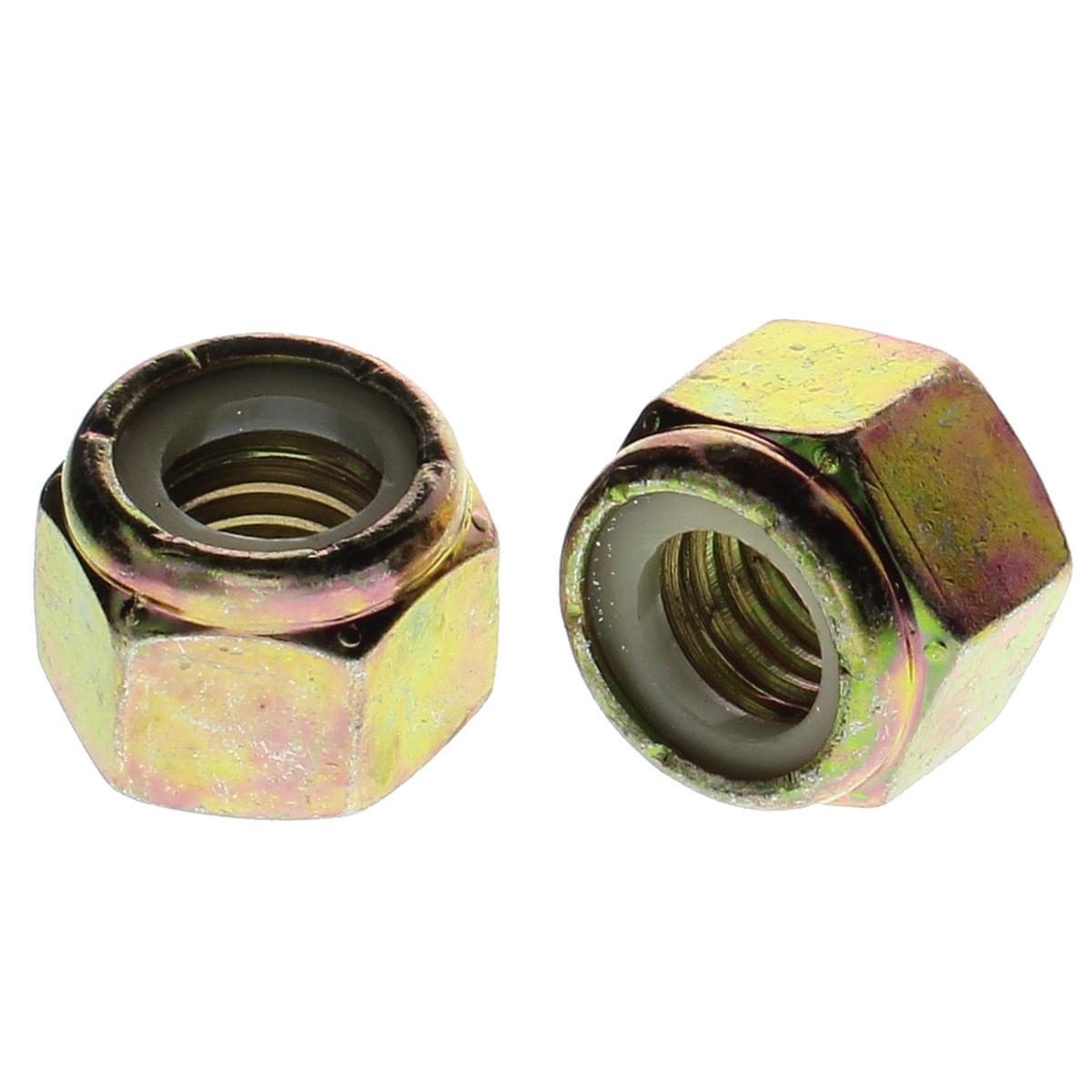 1"-8 Nylon Insert Lock Nuts — Grade 8 ASME B18.16.6, Zinc Yellow - Coarse, 10/PKG