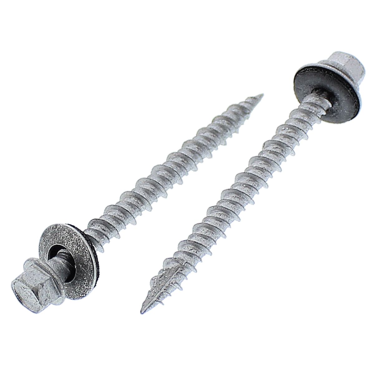 #10-16 x 2-1/2" Metal to Wood Sealing Screws — Galvanized, Ruspert Coating, 100/PKG