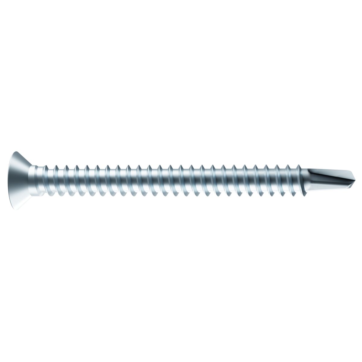 #8-18 x 1-1/2" Flat Head Square Drive Self-Drilling Screw Type 2 Point - Zinc 100/PKG