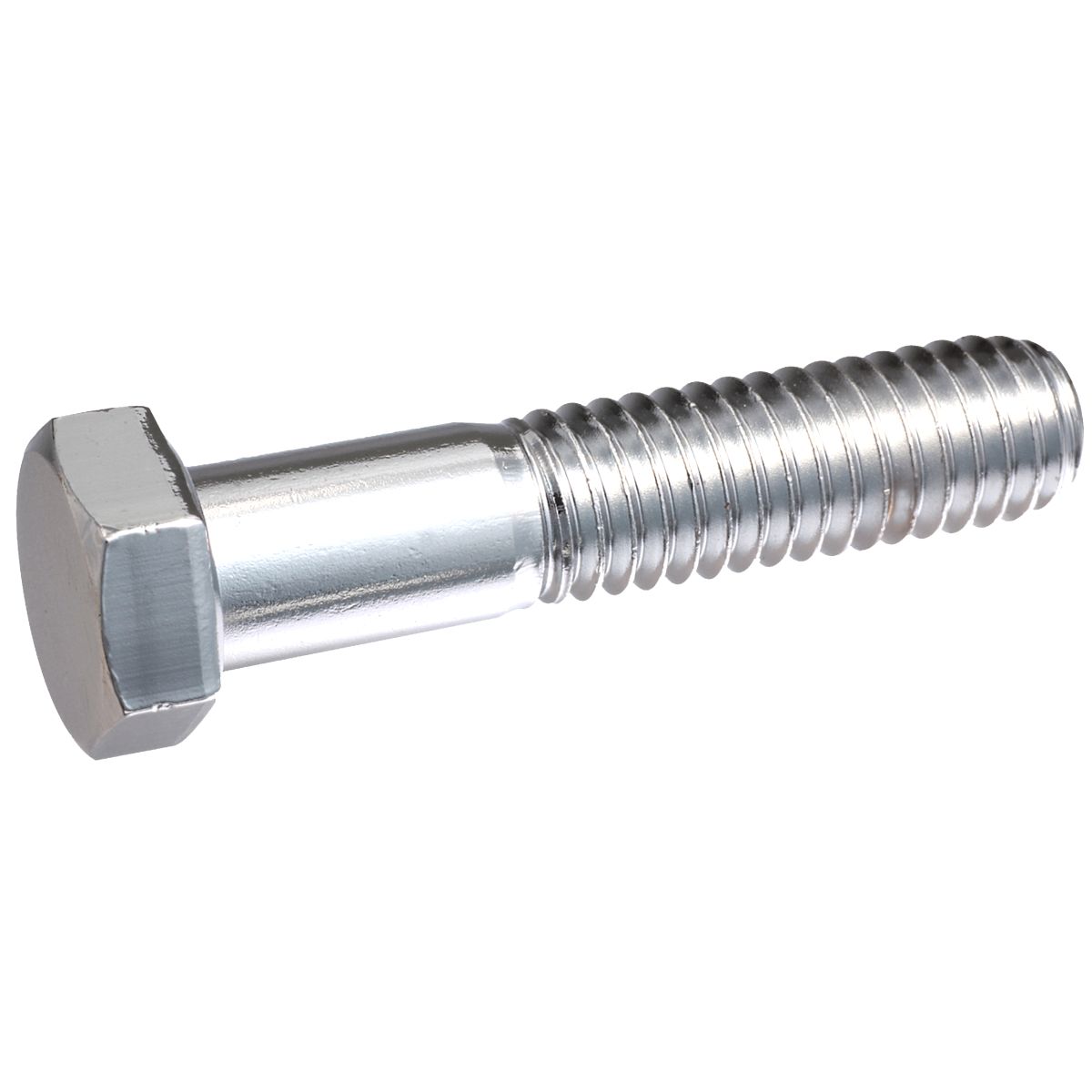 3/8"-16 x 2" Hex Cap Screws — Steel Grade 5, Chrome Plated